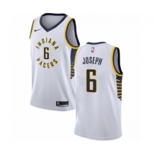 Men's Nike Indiana Pacers #6 Cory Joseph Swingman White NBA Jersey - Association Edition