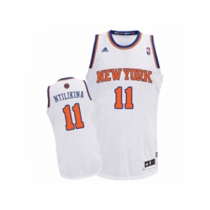 Men Adidas New York Knicks #11 Frank Ntilikina Swingman White Home NBA Jersey