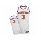 Men Adidas New York Knicks #3 Tim Hardaway Jr. Authentic White Home NBA Jersey