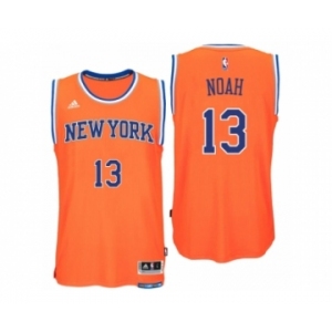 Men New York Knicks #13 Joakim Noah Alternate Orange New Swingman Jersey