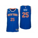 Men New York Knicks #25 Derrick Rose New Swingman Road Blue Jersey
