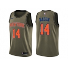 Men Nike New York Knicks #14 Anthony Mason Green Salute to Service NBA Swingman Jersey