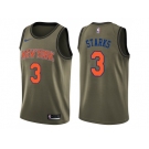 Men Nike New York Knicks #3 John Starks Green Salute to Service NBA Swingman Jersey