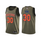 Men Nike New York Knicks #30 Bernard King Green Salute to Service NBA Swingman Jersey