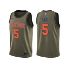 Men Nike New York Knicks #5 Courtney Lee Green Salute to Service NBA Swingman Jersey