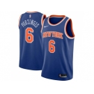 Men Nike New York Knicks #6 Kristaps Porzingis Blue Stitched NBA Swingman Jersey