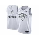 Men Nike New York Knicks #6 Kristaps Porzingis White NBA Jordan Swingman 2018 All-Star Game Jersey