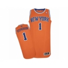 Men's Adidas New York Knicks #1 Lance Stephenson Authentic Orange Alternate NBA Jersey