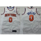 Men's New York Knicks #0 Donte DiVincenzo White Stitched Basketball Jersey