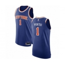 Men's New York Knicks #1 Bobby Portis Authentic Royal Blue Basketball Jersey - Icon Edition