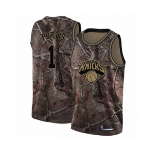 Men's New York Knicks #1 Bobby Portis Swingman Camo Realtree Collection Basketball Jersey