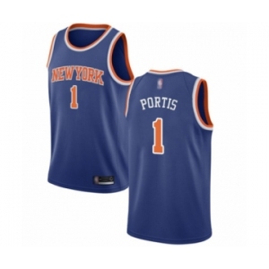 Men's New York Knicks #1 Bobby Portis Swingman Royal Blue Basketball Jersey - Icon Edition