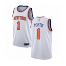 Men's New York Knicks #1 Bobby Portis Swingman White Basketball Jersey - Association Edition