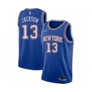 Men's New York Knicks #13 Mark Jackson Swingman Blue Basketball Jersey - Statement Edition