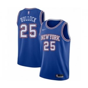 Men's New York Knicks #25 Reggie Bullock Authentic Blue Basketball Jersey - Statement Edition