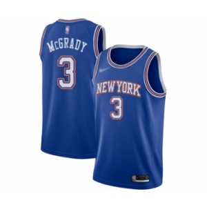 Men's New York Knicks #3 Tracy McGrady Swingman Blue Basketball Jersey - Statement Edition