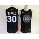 Men's New York Knicks  #30 Julius Randle Black Basketball Jersey 2021 New