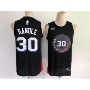 Men's New York Knicks  #30 Julius Randle Black Basketball Jersey 2021 New