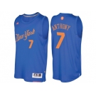 Men's New York Knicks #7 Carmelo Anthony Royal 2016 Christmas Day NBA Swingman Jersey