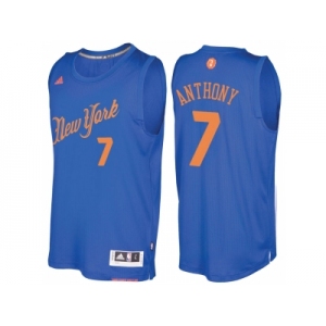 Men's New York Knicks #7 Carmelo Anthony Royal 2016 Christmas Day NBA Swingman Jersey