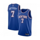 Men's New York Knicks #7 Carmelo Anthony Swingman Blue Basketball Jersey - Statement Edition