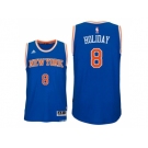 Men's New York Knicks #8 Justin Holiday 2016-17 Road Blue New Swingman Jersey