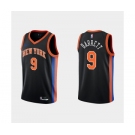 Men's New York Knicks #9 RJ Barrett Black City Edition Stitched Basketball Jersey