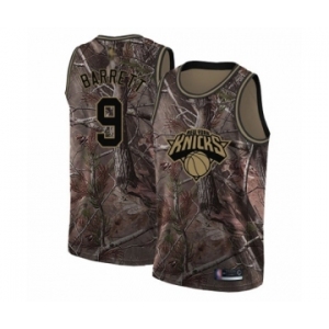 Men's New York Knicks #9 RJ Barrett Swingman Camo Realtree Collection Basketball Jersey