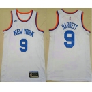 Men's New York Knicks #9 RJ Barrett White NEW 2021 Nike Swingman Stitched Jersey