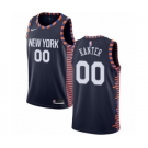 Men's Nike New York Knicks #00 Enes Kanter Authentic Navy Blue NBA Jersey - 2018-19 City Edition