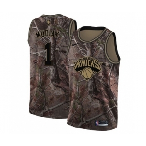 Men's Nike New York Knicks #1 Emmanuel Mudiay Swingman Camo Realtree Collection NBA Jersey