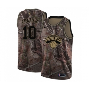 Men's Nike New York Knicks #10 Walt Frazier Swingman Camo Realtree Collection NBA Jersey