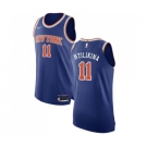 Men's Nike New York Knicks #11 Frank Ntilikina Authentic Royal Blue NBA Jersey - Icon Edition