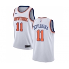 Men's Nike New York Knicks #11 Frank Ntilikina Swingman White NBA Jersey - Association Edition