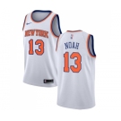 Men's Nike New York Knicks #13 Joakim Noah Authentic White NBA Jersey - Association Edition