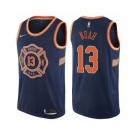 Men's Nike New York Knicks #13 Joakim Noah Swingman Navy Blue NBA Jersey - City Edition