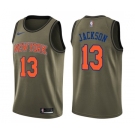 Men's Nike New York Knicks #13 Mark Jackson Swingman Green Salute to Service NBA Jersey