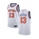 Men's Nike New York Knicks #13 Mark Jackson Swingman White NBA Jersey - Association Edition