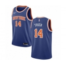 Men's Nike New York Knicks #14 Allonzo Trier Swingman Royal Blue NBA Jersey - Icon Edition