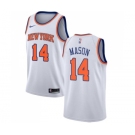 Men's Nike New York Knicks #14 Anthony Mason Swingman White NBA Jersey - Association Edition