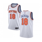 Men's Nike New York Knicks #18 Phil Jackson Swingman White NBA Jersey - Association Edition