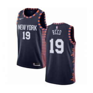 Men's Nike New York Knicks #19 Willis Reed Swingman Navy Blue NBA Jersey - 2018-19 City Edition