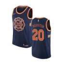 Men's Nike New York Knicks #20 Allan Houston Swingman Navy Blue NBA Jersey - City Edition