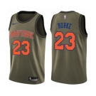 Men's Nike New York Knicks #23 Trey Burke Swingman Green Salute to Service NBA Jersey