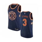 Men's Nike New York Knicks #3 John Starks Swingman Navy Blue NBA Jersey - City Edition