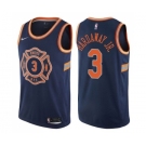 Men's Nike New York Knicks #3 Tim Hardaway Jr. Authentic Navy Blue NBA Jersey - City Edition