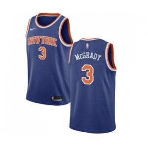 Men's Nike New York Knicks #3 Tracy McGrady Swingman Royal Blue NBA Jersey - Icon Edition