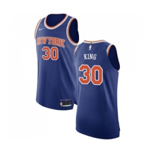 Men's Nike New York Knicks #30 Bernard King Authentic Royal Blue NBA Jersey - Icon Edition