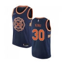 Men's Nike New York Knicks #30 Bernard King Swingman Navy Blue NBA Jersey - City Edition