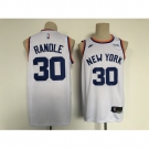 Men's Nike New York Knicks #30 Julius Randle White Stitched Basketball Jersey